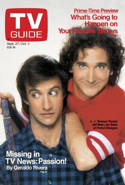 TV Guide cover - Mark Linn-Baker, Bronson Pinchot - September 27, 1986