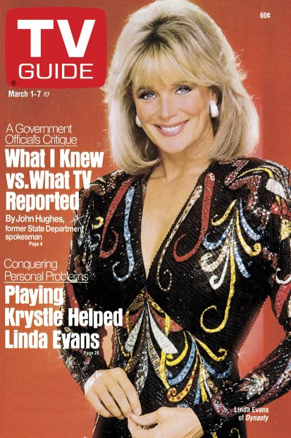 TV Guide cover - Linda Evans - March 1, 1986
