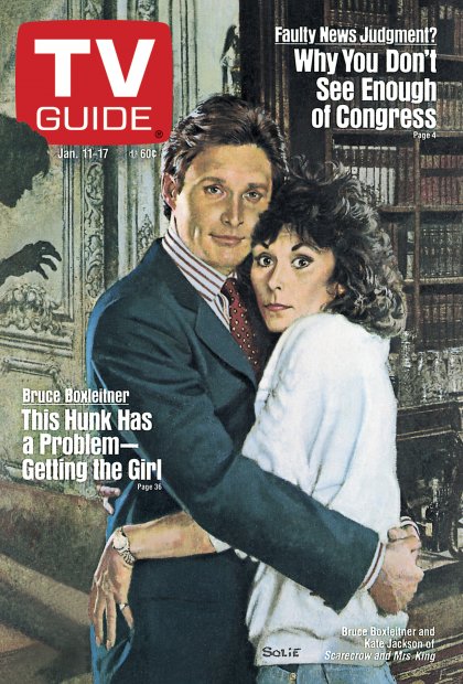 TV Guide cover - Bruce Boxleitner, Kate Jackson - January 11, 1986
