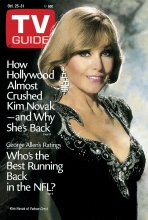 TV Guide cover - Kim Novak - October 25, 1986