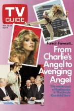 TV Guide cover - Farrah Fawcett - November 22, 1986