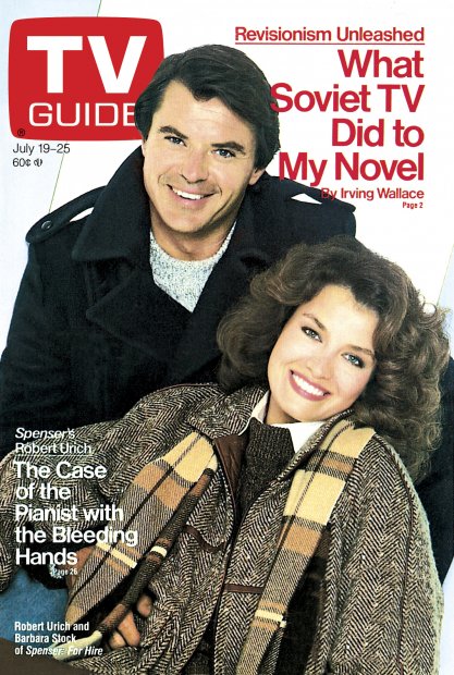 TV Guide cover - Barbara Stock, Robert Urich - July 19, 1986