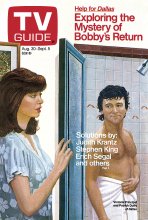 TV Guide cover - Patrick Duffy, Victoria Principal - August 30, 1986