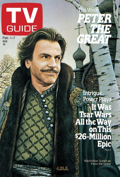 TV Guide cover - Maximilian Schell - February 1, 1986