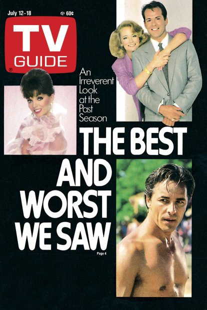 TV Guide cover - Joan Collins, Don Johnson, Cybill Shepherd, Bruce Willis - July 12, 1986