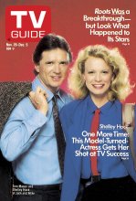 TV Guide cover - Shelley Hack, Tom Mason - November 29, 1986
