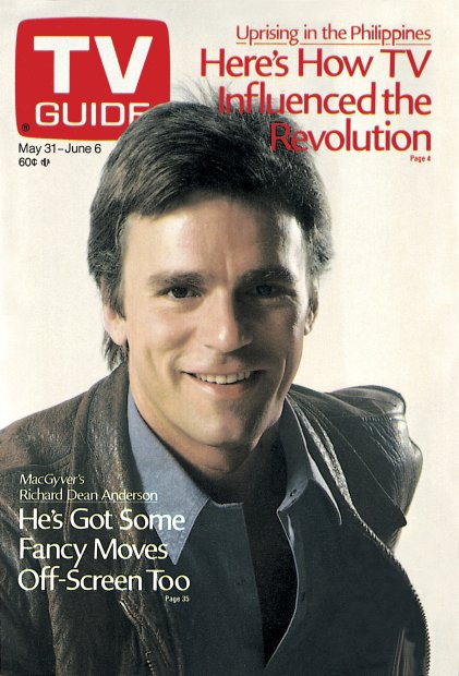 TV Guide cover - Richard Dean Anderson - May 31, 1986