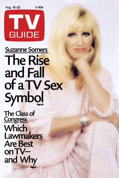 TV Guide cover - Suzanne Somers - August 16, 1986