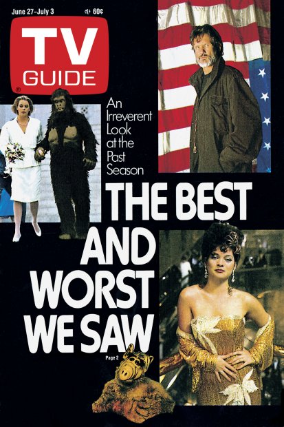 TV Guide cover - ALF, Valerie Bertinelli, Susan Dey, Harry Hamlin, Kris Kristofferson - June 27, 1987
