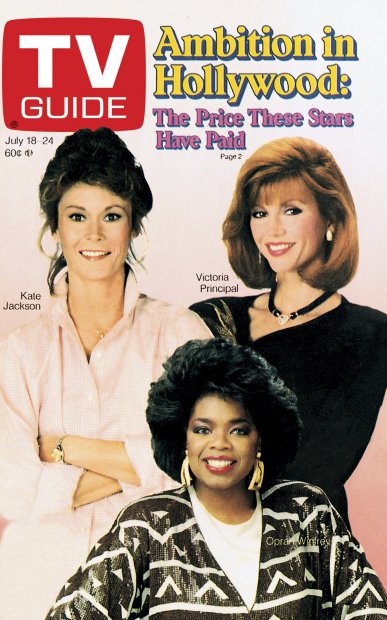 TV Guide cover - Kate Jackson, Victoria Principal, Oprah Winfrey - July 18, 1987