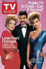 TV Guide cover - Eric Braeden, Eileen Davidson, Melody Scott Thomas - August 1, 1987