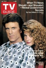 TV Guide cover - Kirstie Alley, Ted Danson - November 14, 1987