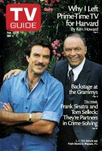 TV Guide cover - Tom Selleck, Frank Sinatra - February 21, 1987