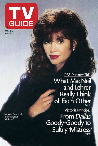 TV Guide cover - Victoria Principal - October 3, 1987