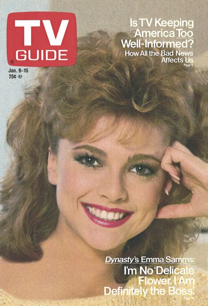 TV Guide cover - Emma Samms - January 9, 1988