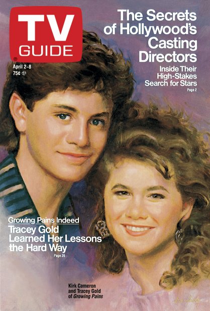 TV Guide cover - Kirk Cameron, Tracey Gold - April 2, 1988