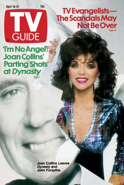 TV Guide cover - Joan Collins, John Forsythe - April 15, 1989