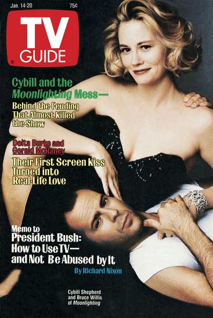 TV Guide cover - Cybill Shepherd, Bruce Willis - January 14, 1989