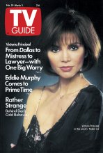 TV Guide cover - Victoria Principal - February 25, 1989