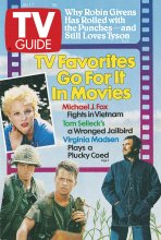 TV Guide cover - Michael J. Fox, Don Harvey, Virginia Madsen, Tom Selleck - July 1, 1989