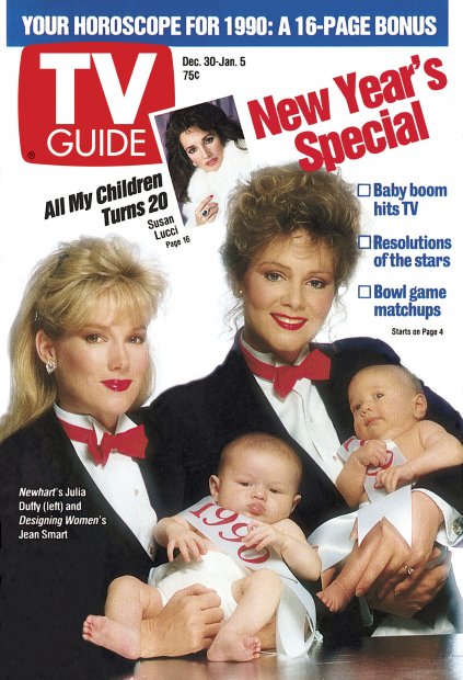 TV Guide cover - Seib Blake, Julia Duffy, Susan Lucci, Kayla Reece, Jean Smart - December 30, 1989