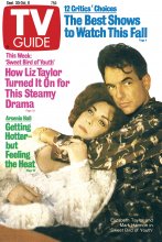 TV Guide cover - Mark Harmon, Elizabeth Taylor - September 30, 1989
