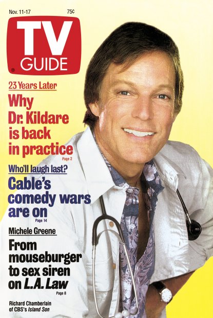 TV Guide cover - Richard Chamberlain - November 11, 1989