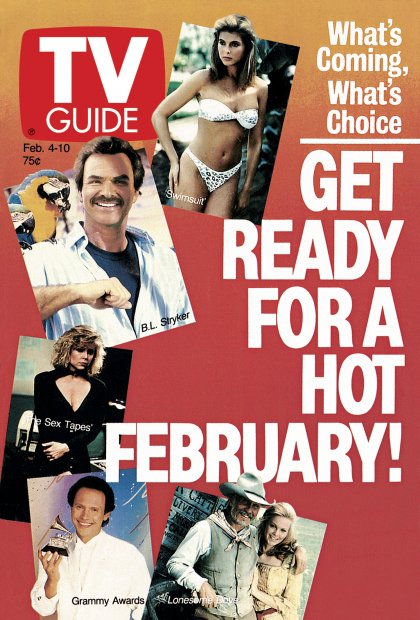 TV Guide cover - Billy Crystal, Robert Duvall, Lisa Hartman, Diane Lane, Catherine Oxenberg, Burt Reynolds - February 4, 1989