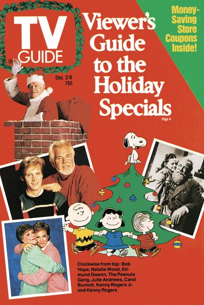 TV Guide cover - Julie Andrews, Carol Burnett, Edmund Gwenn, Bob Hope, Peanuts, Kenny Rogers, Kenny Rogers Jr., Natalie Wood - December 2, 1989