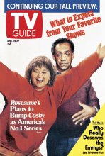 TV Guide cover - Roseanne Barr, Bill Cosby - September 16, 1989