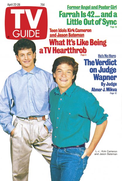 TV Guide cover - Jason Bateman, Kirk Cameron - April 22, 1989