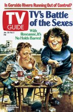 TV Guide cover - Roseanne Barr, John Goodman - January 28, 1989