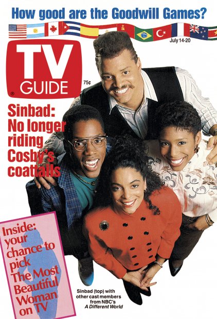 TV Guide cover - Jasmine Guy, Kadeem Hardison, Dawnn Lewis, Sinbad - July 14, 1990