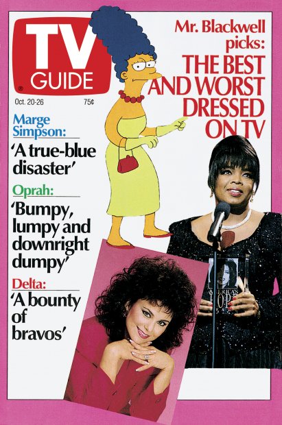 TV Guide cover - Delta Burke, Marge Simpson, Oprah Winfrey - October 20, 1990