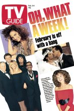 TV Guide cover - Clifton Davis, Sammy Davis Jr., Eydie Gorme, Jennifer Grey, Goldie Hawn, Anna Maria Horsford, Steve Lawrence, Frank Sinatra, Lesley Ann Warren - February 3, 1990
