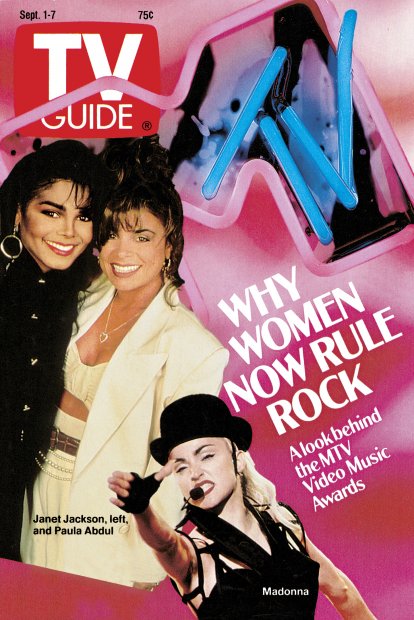 TV Guide cover - Paula Abdul, Janet Jackson, Madonna - September 1, 1990