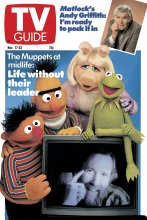TV Guide cover - Bert, Ernie, Andy Griffith, Jim Henson, Kermit The Frog, Miss Piggy - November 17, 1990