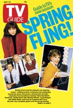 TV Guide cover - Valerie Bertinelli, Lloyd Bridges, Carol Burnett, Helen Slater, Michael Woods - April 7, 1990