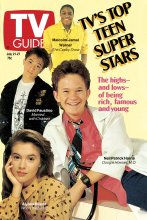 TV Guide cover - David Faustino, Neil Patrick Harris, Alyssa Milano, Malcolm-Jamal Warner - July 21, 1990