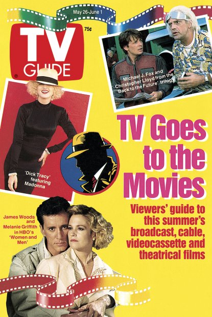 TV Guide cover - Dick Tracy, Michael J. Fox, Melanie Griffith, Christopher Lloyd, Madonna, James Woods - May 26, 1990