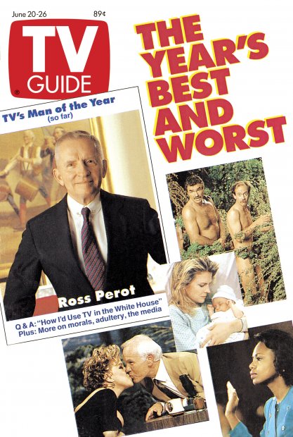 TV Guide cover - Candice Bergen, Johnny Carson, Anita Hill, Michael Jeter, Bette Midler, Ross Perot, Burt Reynolds - June 20, 1992