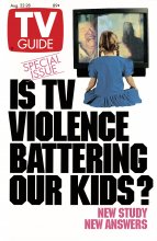 TV Guide cover - Is TV Violence Battering Our Kids? - August 22, 1992