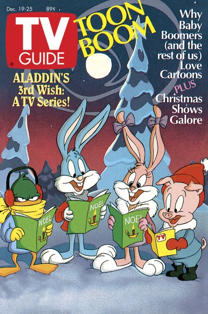TV Guide cover - Daffy Duck, Porky Pig, Bugs Bunny - December 19, 1992