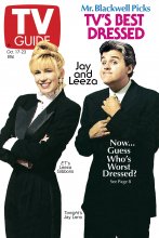 TV Guide cover - Leeza Gibbons, Jay Leno - October 17, 1992