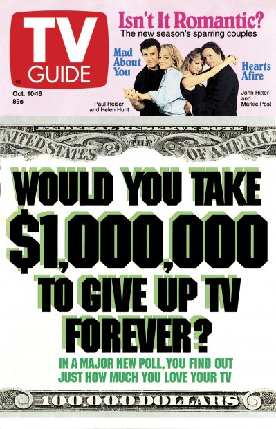 TV Guide cover - Helen Hunt, Markie Post, Paul Reiser, John Ritter - October 10, 1992