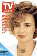 TV Guide cover - Jessica Lange - February 1, 1992