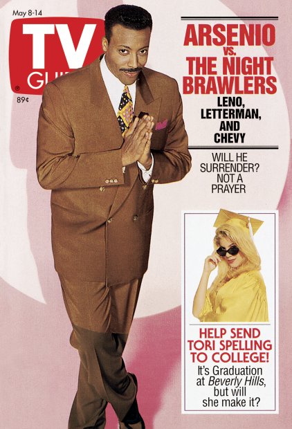 TV Guide cover - Arsenio Hall, Tori Spelling - May 8, 1993