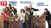 TV Guide cover - Kirstie Alley, Ted Danson, Kelsey Grammer, Woody Harrelson, Rhea Perlman, John Ratzenberger, George Wendt - May 15, 1993