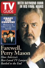 TV Guide cover - Clint Black, Raymond Burr, Wynonna Judd - September 25, 1993