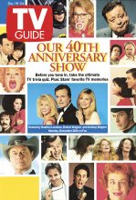 TV Guide cover - Don Adams, Lucille Ball, Candice Bergen, Sonny Bono, Carol Burnett, Johnny Carson, Cher, Farrah Fawcett, Barbara Feldon, Jackie Gleason, Larry Hagman, Kate Jackson, Don Johnson, Heather Locklear, Mary Tyler Moore, Leonard Nimoy, Carroll O'Connor, Jerry Seinfeld, Jaclyn Smith, Jean Stapleton, Dick Van Dyke, Lindsay Wagner, Robert Wagner, Adam West - December 18, 1993
